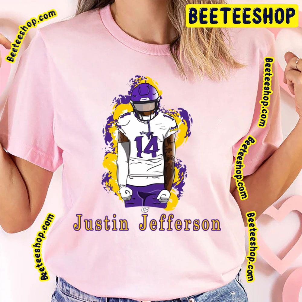 Idea For Justin Justin Jefferson Painting Art Football Trending Unisex T-Shirt Idea For Justin Justin Jefferson Painting Art Football Trending Unisex T-Shirt