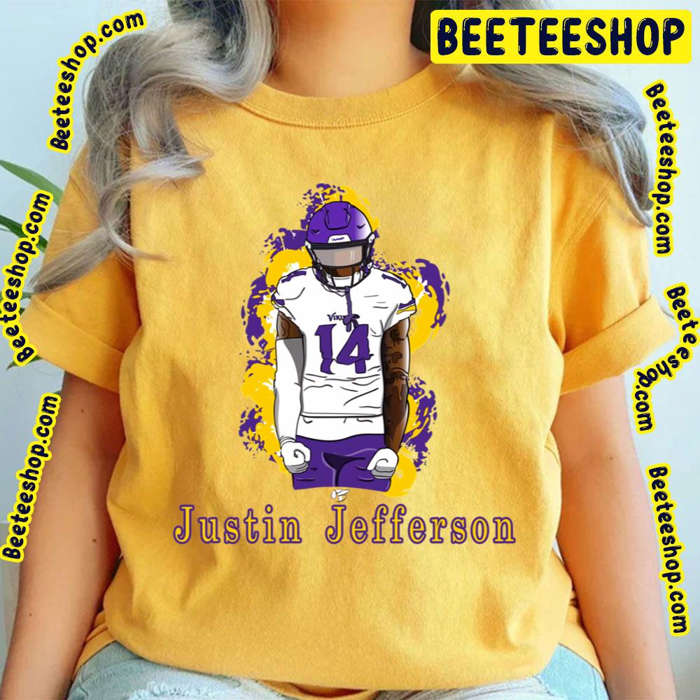 Idea For Justin Justin Jefferson Painting Art Football Trending Unisex T-Shirt Idea For Justin Justin Jefferson Painting Art Football Trending Unisex T-Shirt