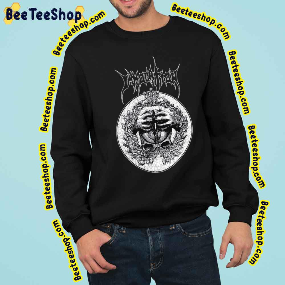 Immolation Skull Black And White Art Trending Unisex Sweatshirt Immolation Skull Black And White Art Trending Unisex Sweatshirt