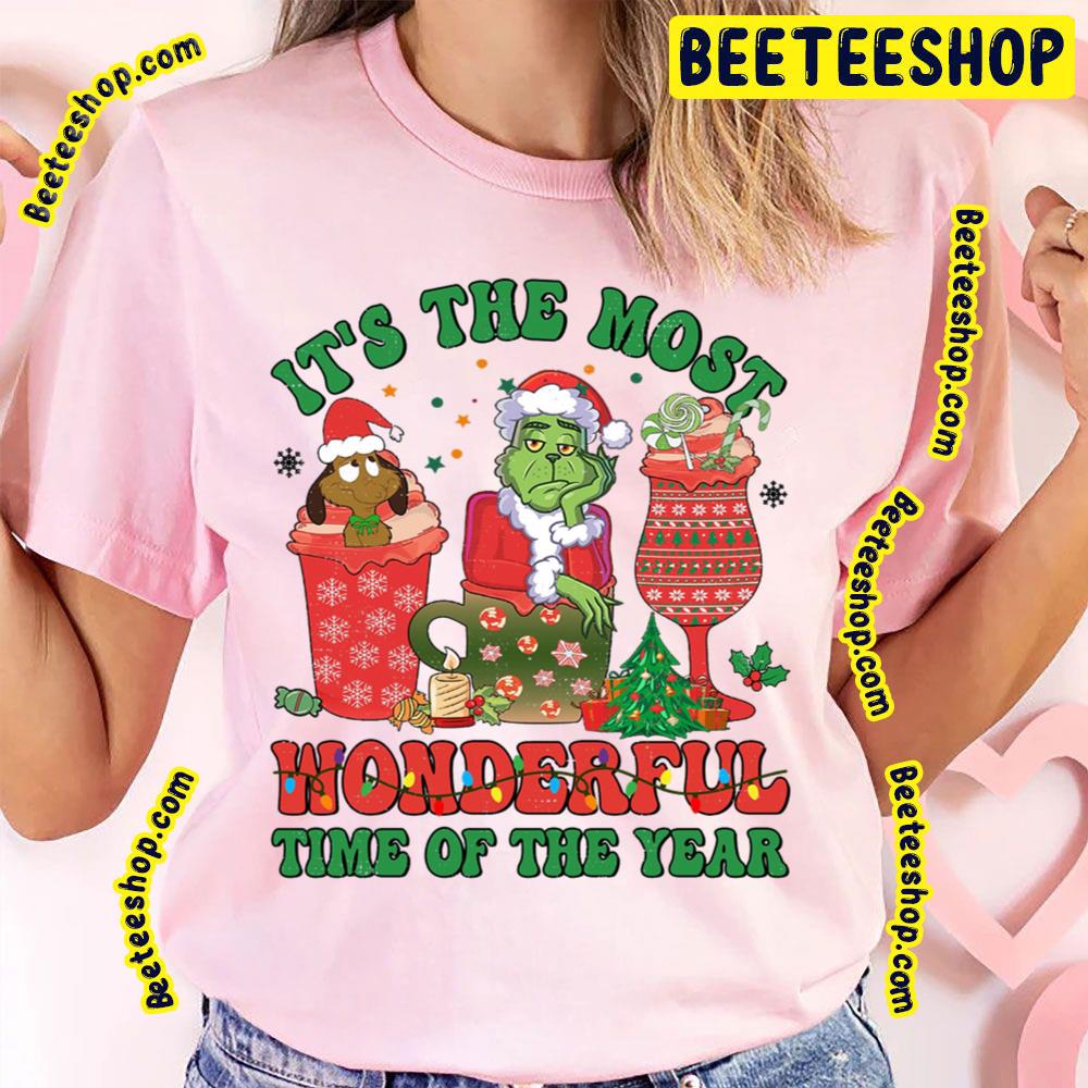 It's The Most Wonderful Time Of The Year Grinch And Max Dog Christmas Trending Unisex T-Shirt It's The Most Wonderful Time Of The Year Grinch And Max Dog Christmas Trending Unisex T-Shirt
