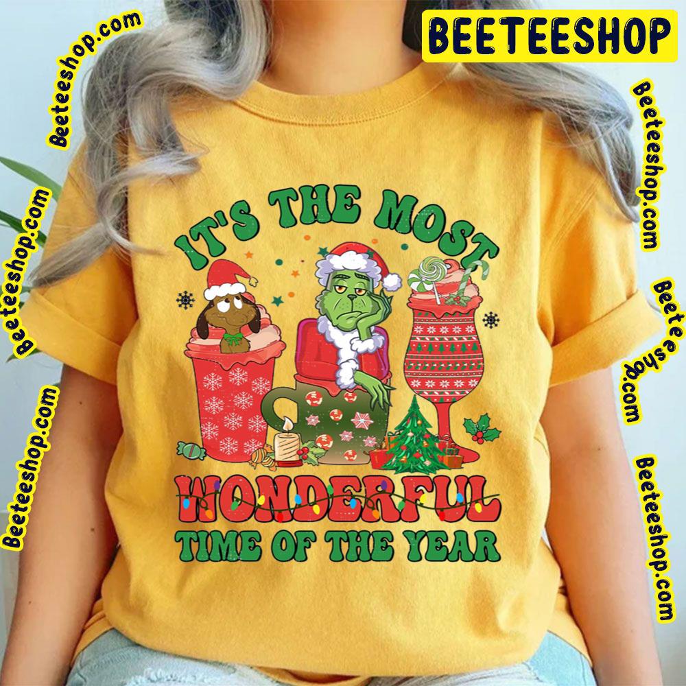 It's The Most Wonderful Time Of The Year Grinch And Max Dog Christmas Trending Unisex T-Shirt It's The Most Wonderful Time Of The Year Grinch And Max Dog Christmas Trending Unisex T-Shirt