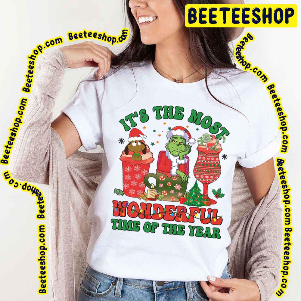 It's The Most Wonderful Time Of The Year Grinch And Max Dog Christmas Trending Unisex T-Shirt It's The Most Wonderful Time Of The Year Grinch And Max Dog Christmas Trending Unisex T-Shirt