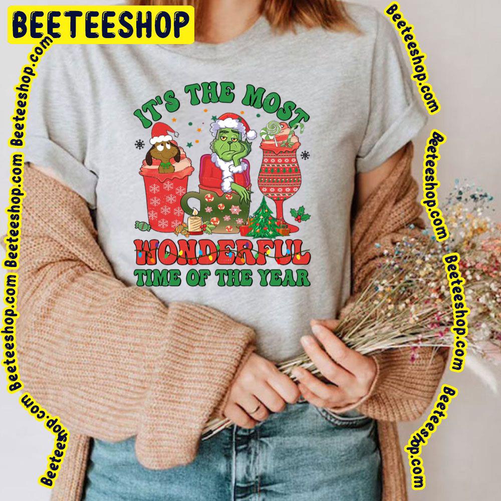 It's The Most Wonderful Time Of The Year Grinch And Max Dog Christmas Trending Unisex T-Shirt It's The Most Wonderful Time Of The Year Grinch And Max Dog Christmas Trending Unisex T-Shirt