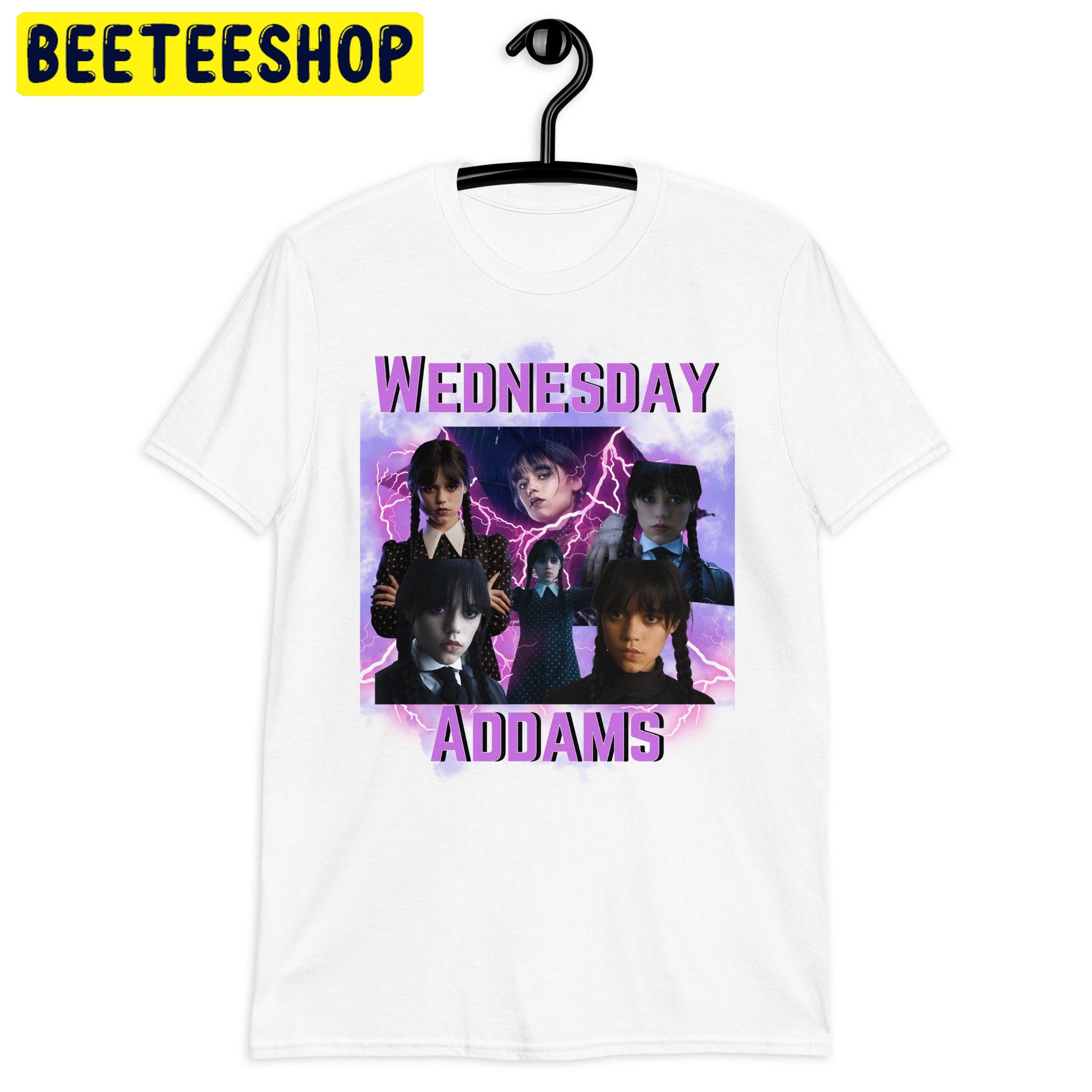 Jenna Ortega Wednesday Addams 90s Graphic Vintage Trending Unisex Shirt Jenna Ortega Wednesday Addams 90s Graphic Vintage Trending Unisex Shirt