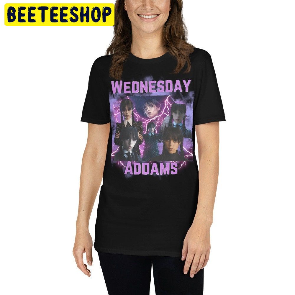 Jenna Ortega Wednesday Addams 90s Graphic Vintage Trending Unisex Shirt Jenna Ortega Wednesday Addams 90s Graphic Vintage Trending Unisex Shirt