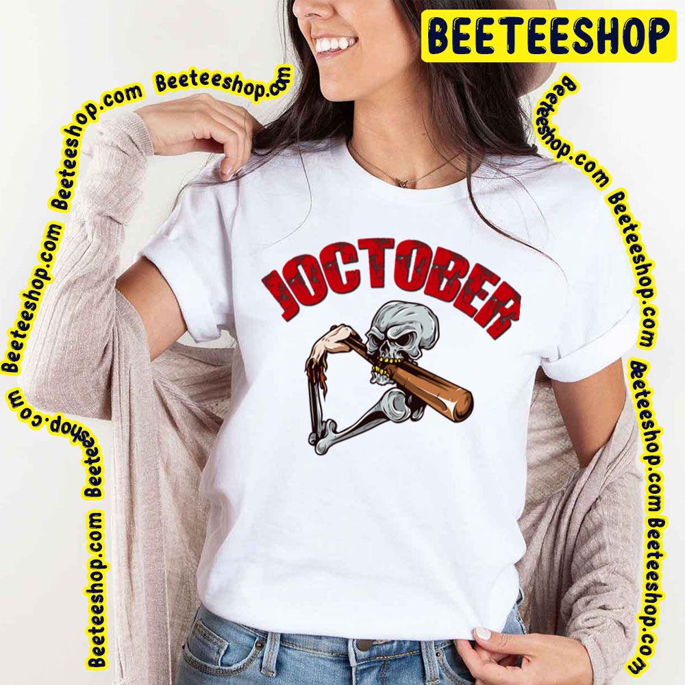 Joctober Skull Baseball Trending Unisex T-Shirt Joctober Skull Baseball Trending Unisex T-Shirt