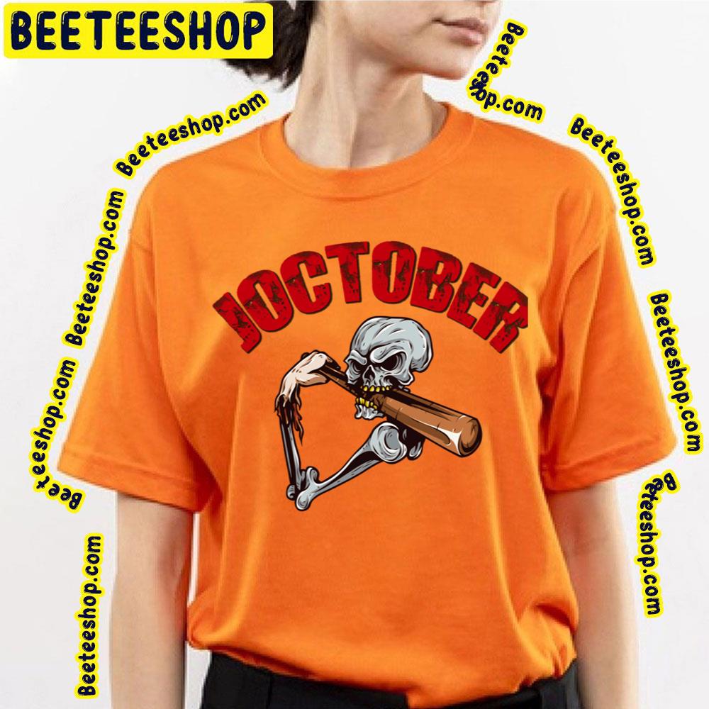 Joctober Skull Baseball Trending Unisex T-Shirt Joctober Skull Baseball Trending Unisex T-Shirt
