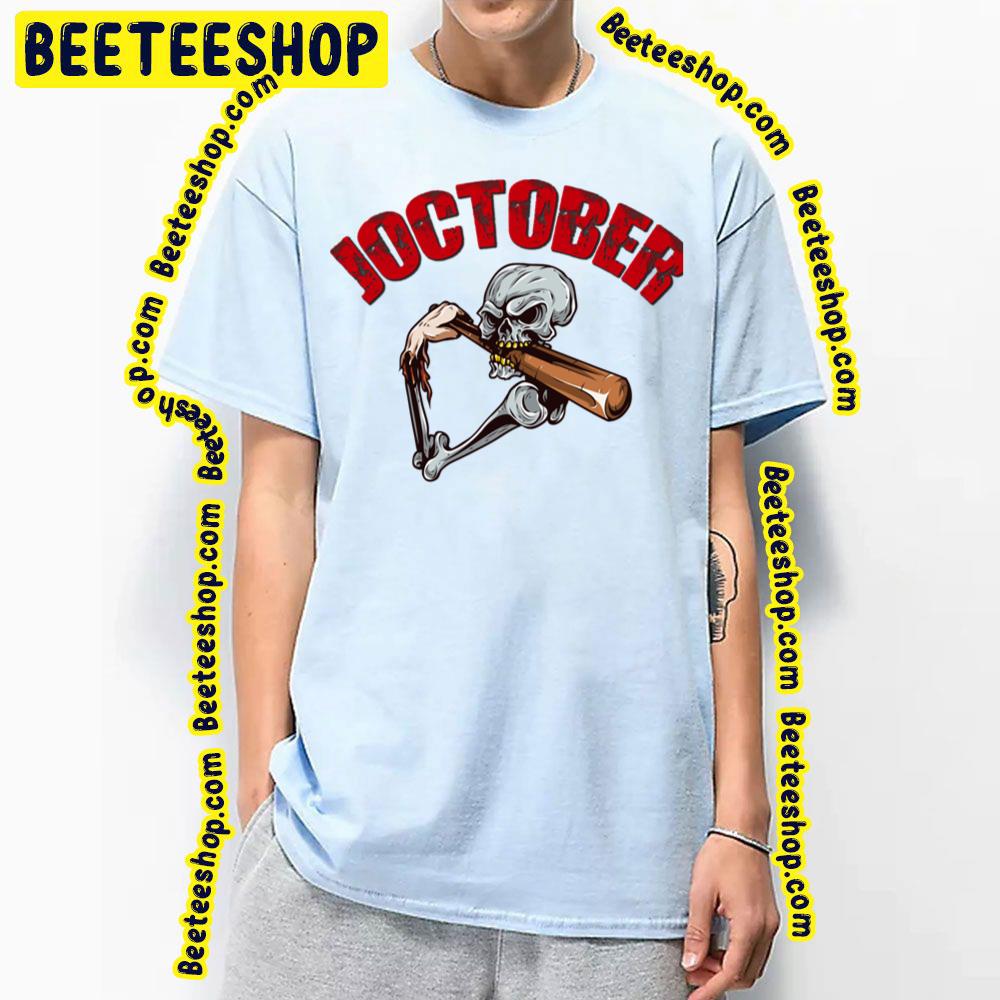 Joctober Skull Baseball Trending Unisex T-Shirt Joctober Skull Baseball Trending Unisex T-Shirt