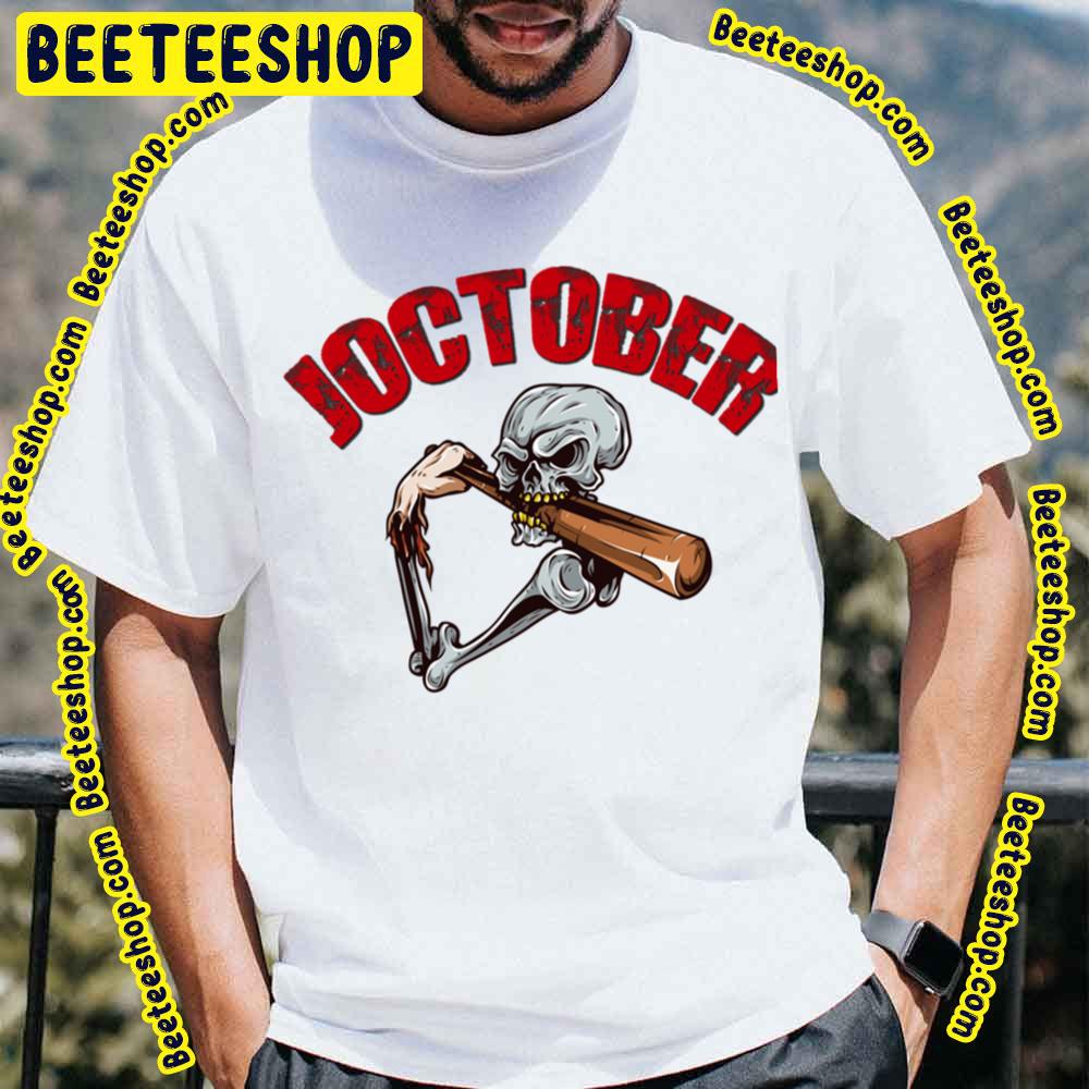 Joctober Skull Baseball Trending Unisex T-Shirt Joctober Skull Baseball Trending Unisex T-Shirt