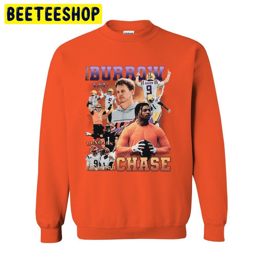 Joe Burrow & Jamarr Chase Crewneck Trending Unisex Shirt Joe Burrow & Jamarr Chase Crewneck Trending Unisex Shirt