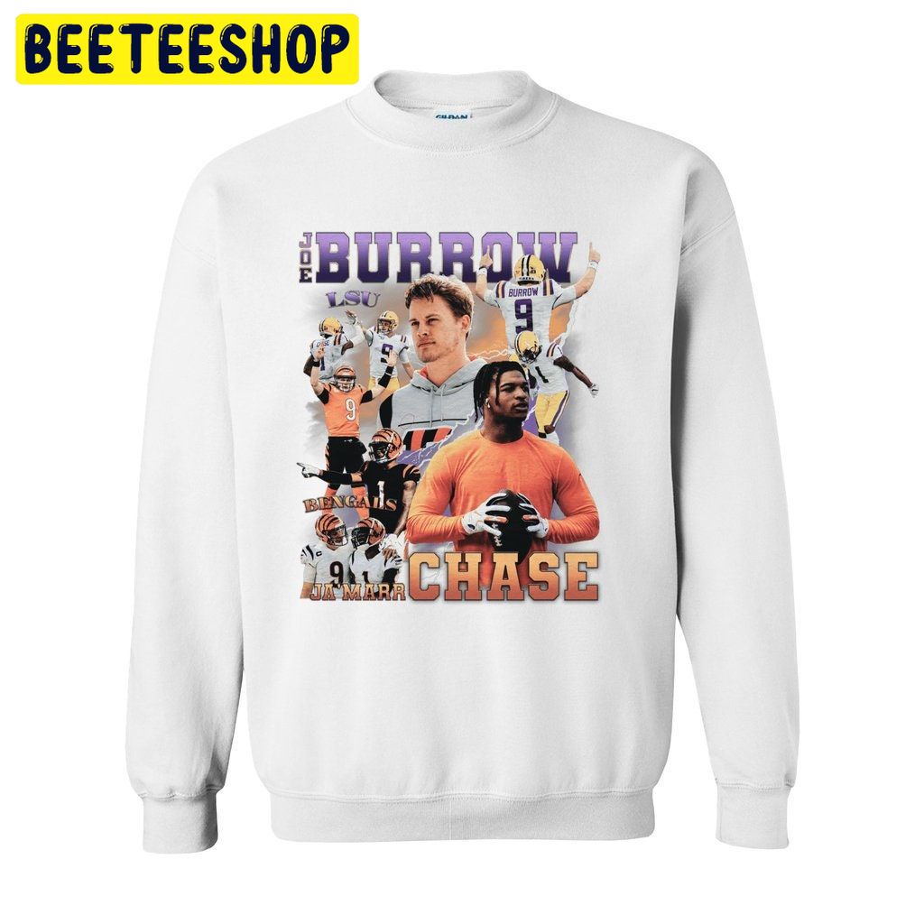 Joe Burrow & Jamarr Chase Crewneck Trending Unisex Shirt Joe Burrow & Jamarr Chase Crewneck Trending Unisex Shirt