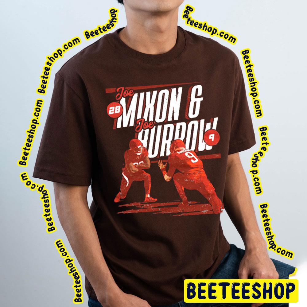 Joe Mixon And Joe Burrow Funny War American Footbal Football Trending Unisex T-Shirt Joe Mixon And Joe Burrow Funny War American Footbal Football Trending Unisex T-Shirt