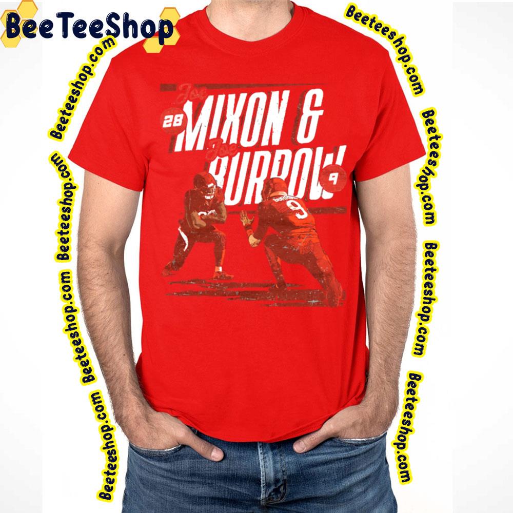 Joe Mixon And Joe Burrow Funny War American Footbal Football Trending Unisex T-Shirt Joe Mixon And Joe Burrow Funny War American Footbal Football Trending Unisex T-Shirt
