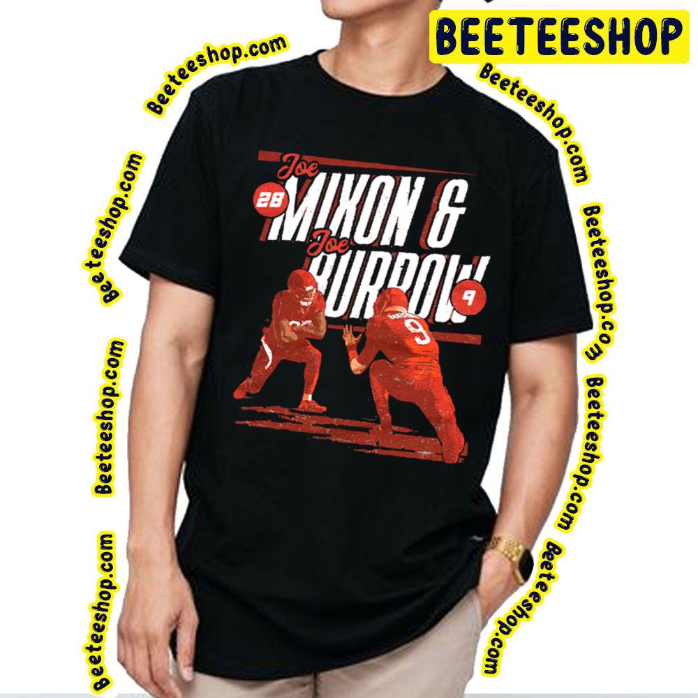 Joe Mixon And Joe Burrow Funny War American Footbal Football Trending Unisex T-Shirt Joe Mixon And Joe Burrow Funny War American Footbal Football Trending Unisex T-Shirt