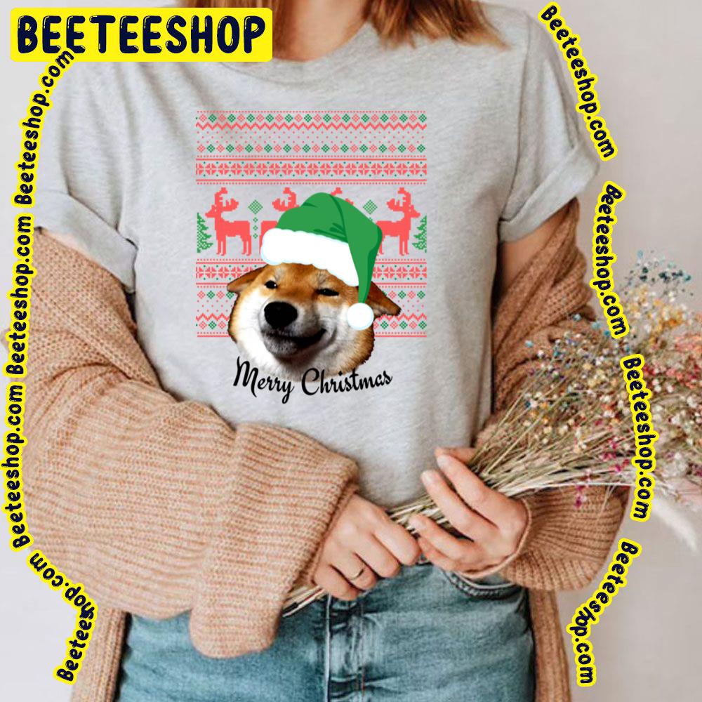 Kawaii Doge Merry Christmas Funny Art Trending Unisex T-Shirt Kawaii Doge Merry Christmas Funny Art Trending Unisex T-Shirt