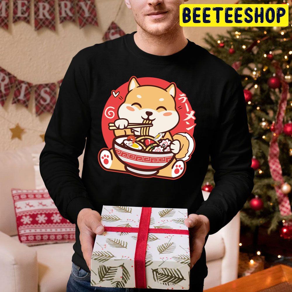Kawaii Shiba Inu Eating Ramen Funny Art Trending Unisex Hoodie Kawaii Shiba Inu Eating Ramen Funny Art Trending Unisex Hoodie
