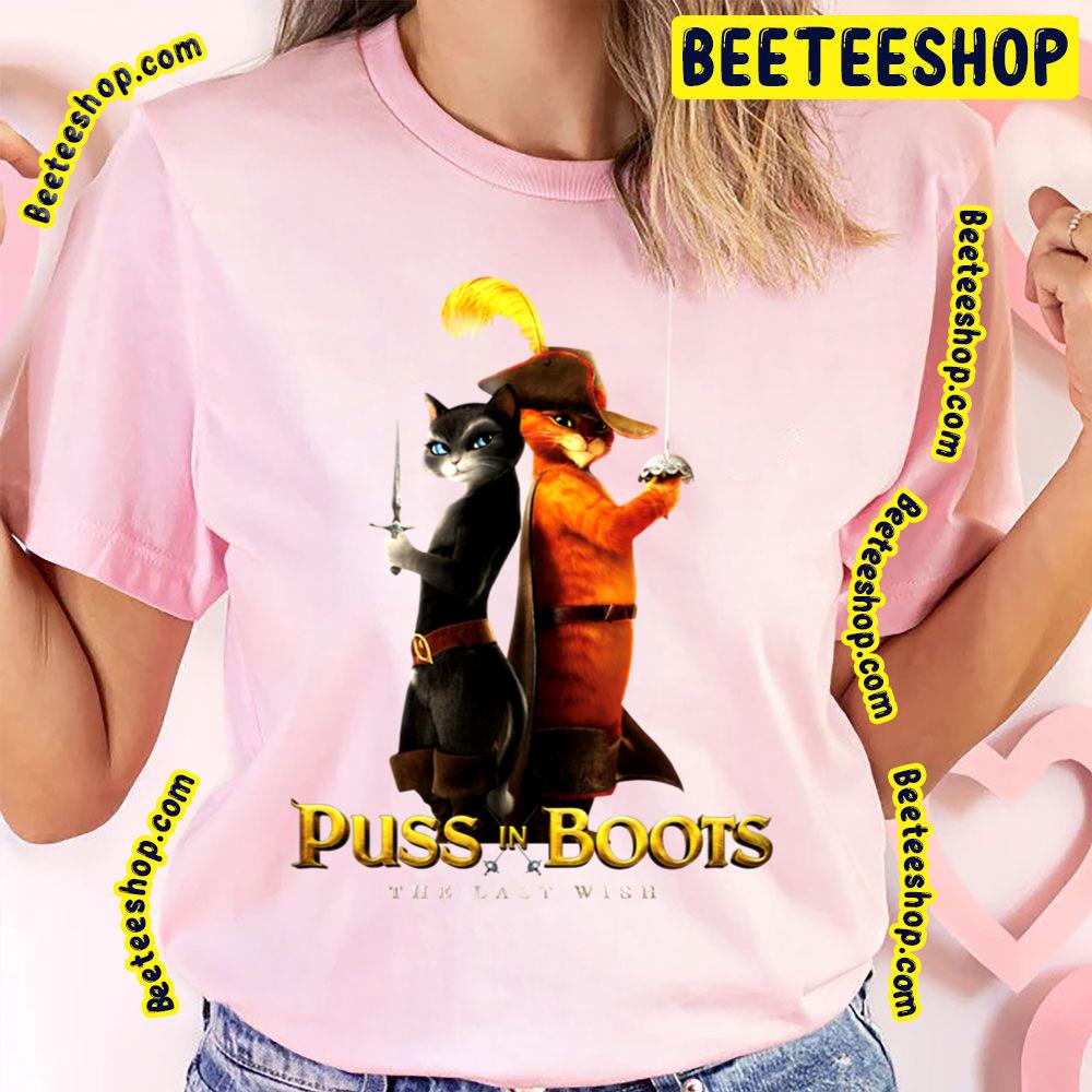 Kitty Softpaws And Puss In Boots The Last Wish Funny Art Trending Unisex T-Shirt Kitty Softpaws And Puss In Boots The Last Wish Funny Art Trending Unisex T-Shirt