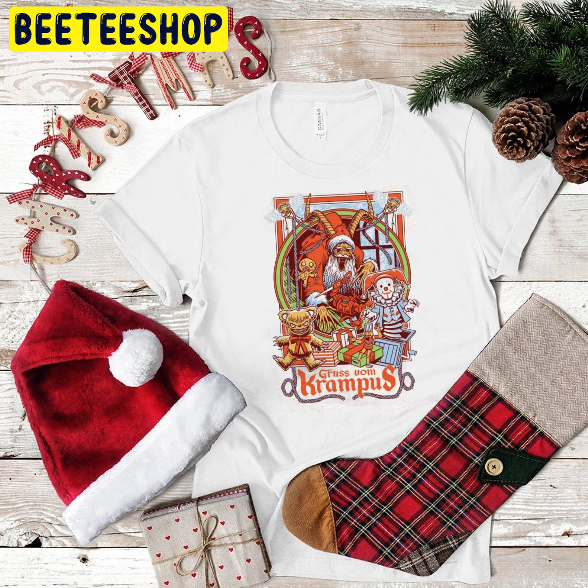 Krampus Cheerful Creepout Trending Unisex Shirt Krampus Cheerful Creepout Trending Unisex Shirt