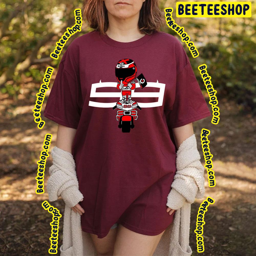 Logo Chibi Cutie Of Jorge Lorenzo Racing Driver And Racing Car Trending Unisex T-Shirt Logo Chibi Cutie Of Jorge Lorenzo Racing Driver And Racing Car Trending Unisex T-Shirt