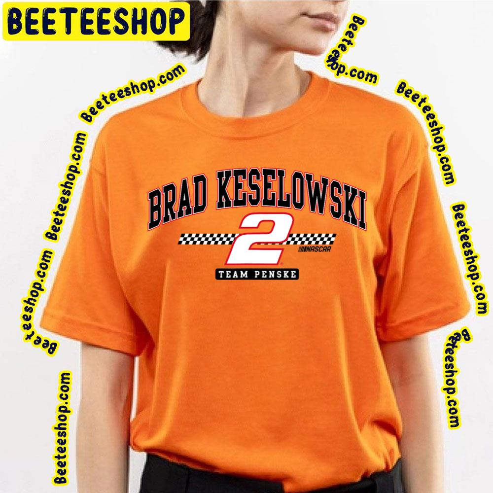 Logo Of Nascar Brad Keselowski Racing Arch Art Trending Unisex T-Shirt Logo Of Nascar Brad Keselowski Racing Arch Art Trending Unisex T-Shirt