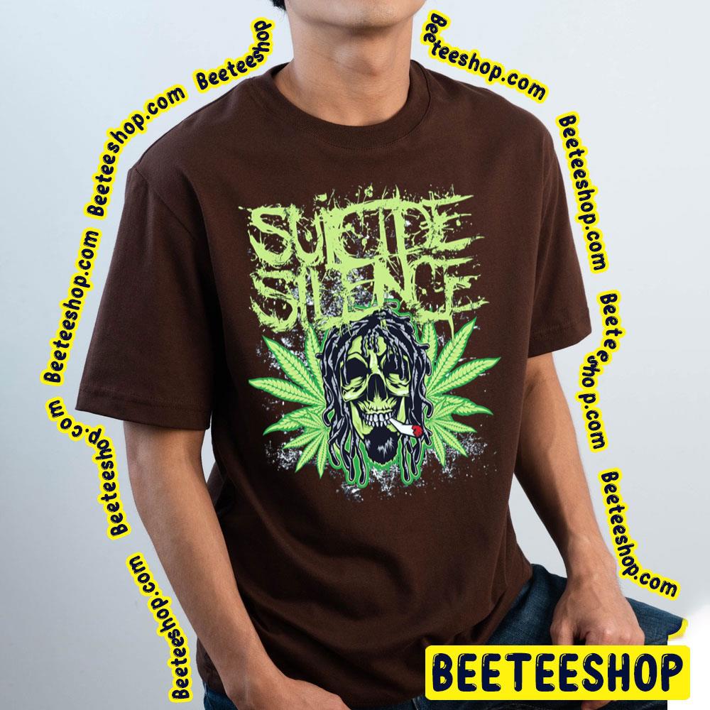 Logo Weedskull Tengkorak Ngudud Suicide Silence Art Trending Unisex T-Shirt Logo Weedskull Tengkorak Ngudud Suicide Silence Art Trending Unisex T-Shirt