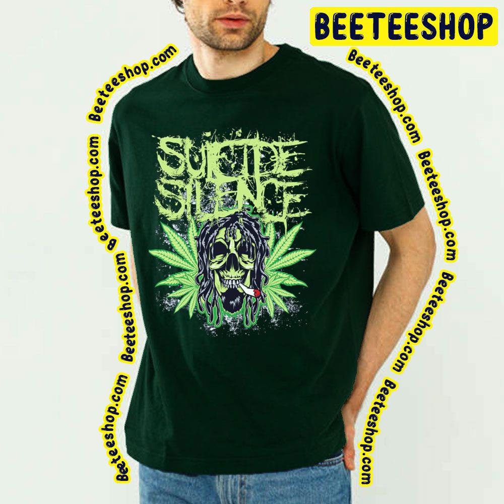 Logo Weedskull Tengkorak Ngudud Suicide Silence Art Trending Unisex T-Shirt Logo Weedskull Tengkorak Ngudud Suicide Silence Art Trending Unisex T-Shirt