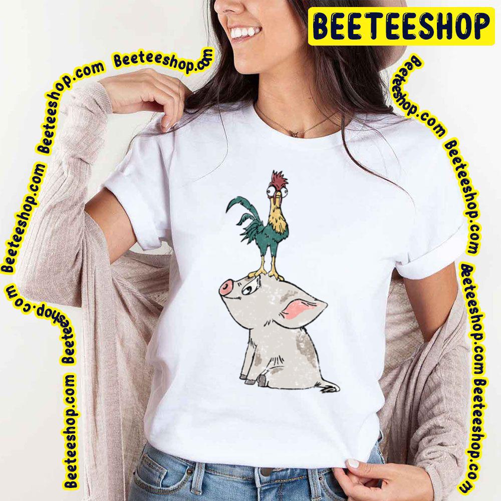 Mana Hei Hei Standing Head Pig Cute Art Graphic Trending Unisex T-Shirt Mana Hei Hei Standing Head Pig Cute Art Graphic Trending Unisex T-Shirt
