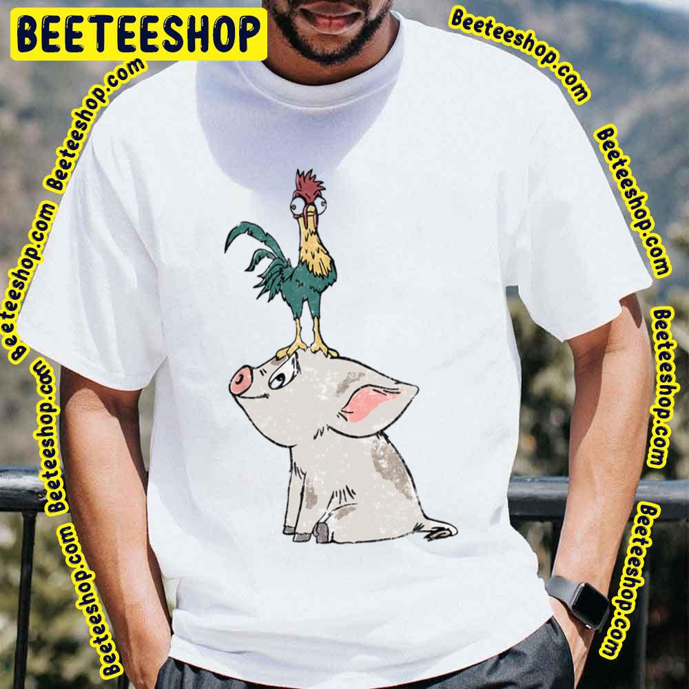 Mana Hei Hei Standing Head Pig Cute Art Graphic Trending Unisex T-Shirt Mana Hei Hei Standing Head Pig Cute Art Graphic Trending Unisex T-Shirt