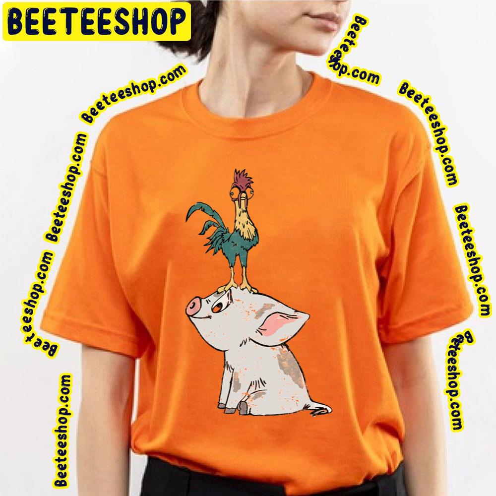 Mana Hei Hei Standing Head Pig Cute Art Graphic Trending Unisex T-Shirt Mana Hei Hei Standing Head Pig Cute Art Graphic Trending Unisex T-Shirt