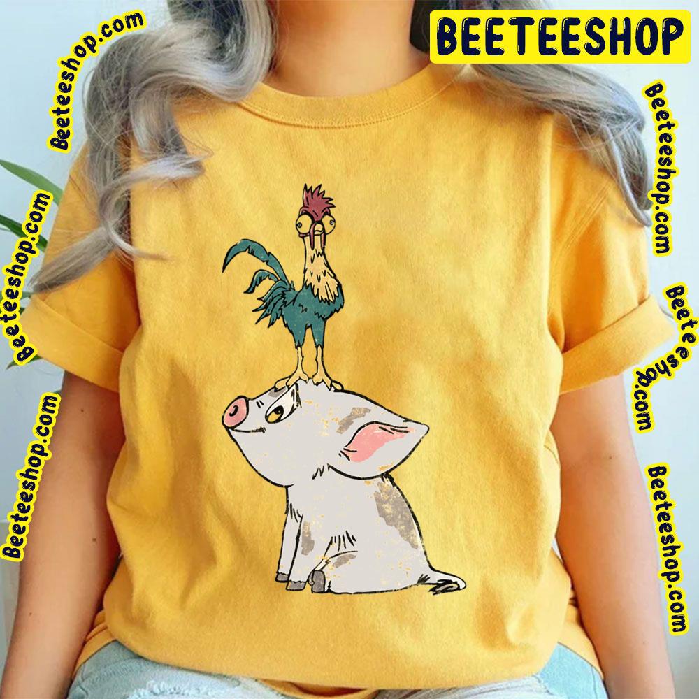 Mana Hei Hei Standing Head Pig Cute Art Graphic Trending Unisex T-Shirt Mana Hei Hei Standing Head Pig Cute Art Graphic Trending Unisex T-Shirt