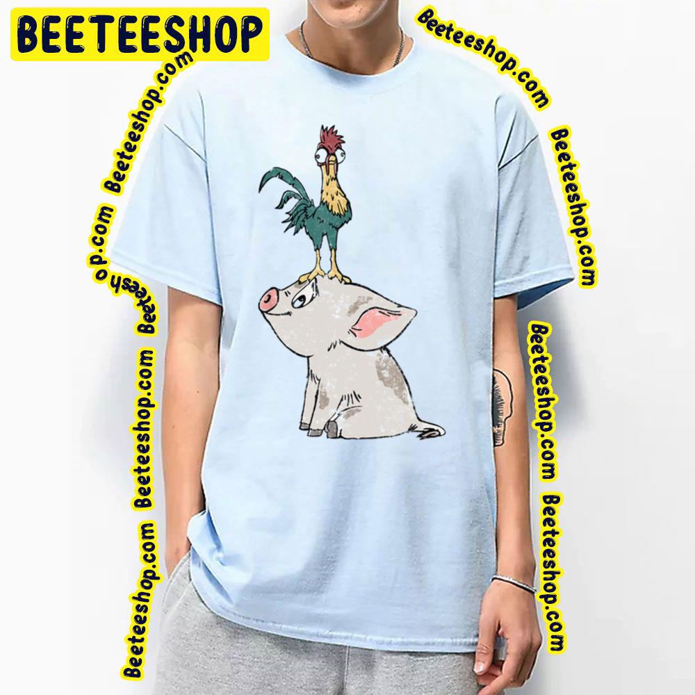Mana Hei Hei Standing Head Pig Cute Art Graphic Trending Unisex T-Shirt Mana Hei Hei Standing Head Pig Cute Art Graphic Trending Unisex T-Shirt