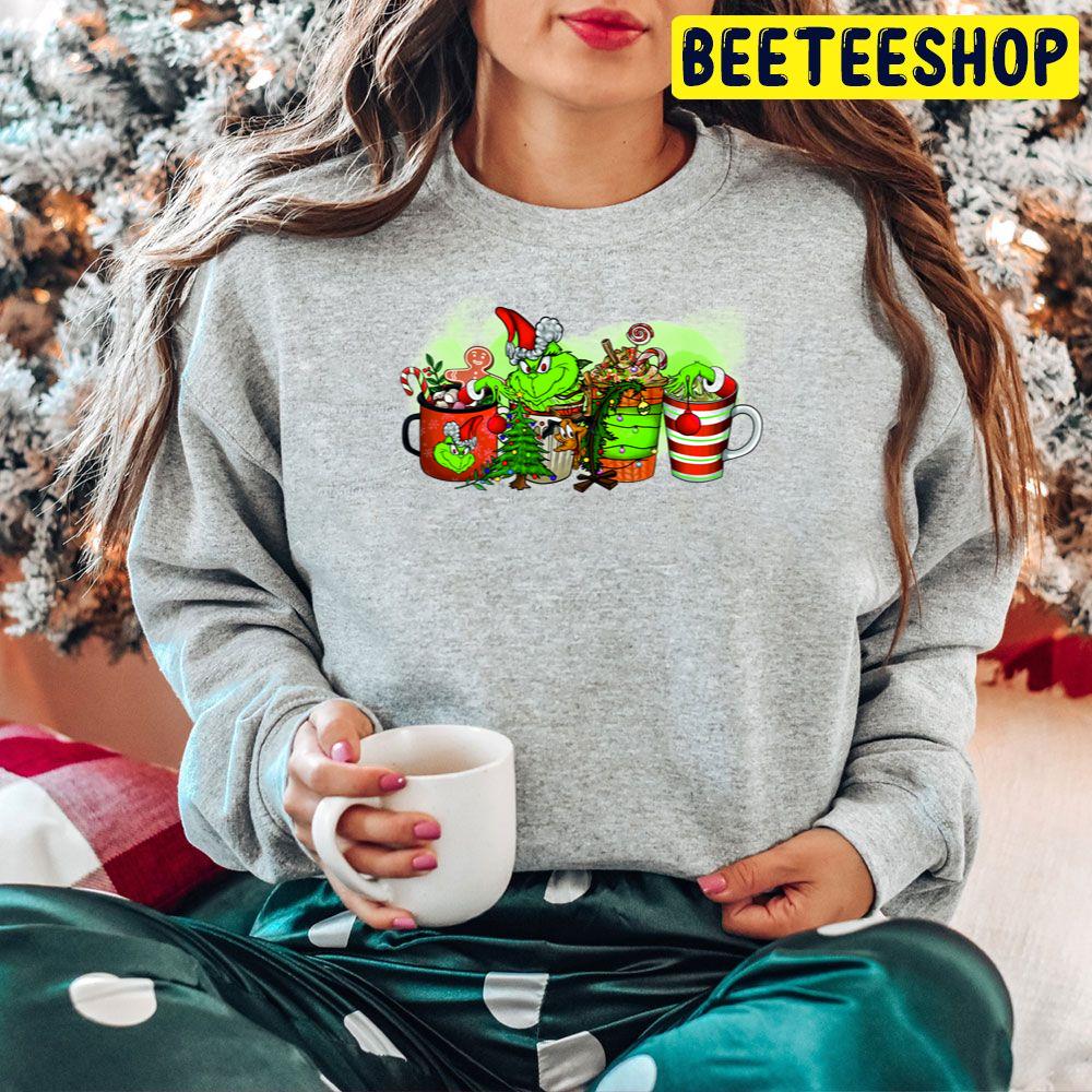 Max And Grinch Coffee Drink Christmas Trending Unisex Hoodie Max And Grinch Coffee Drink Christmas Trending Unisex Hoodie