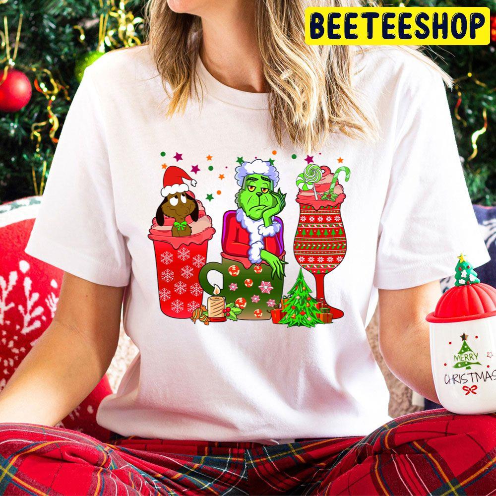 Max Dog And Grinch Coffee Drink Christmas Trending Unisex Hoodie Max Dog And Grinch Coffee Drink Christmas Trending Unisex Hoodie