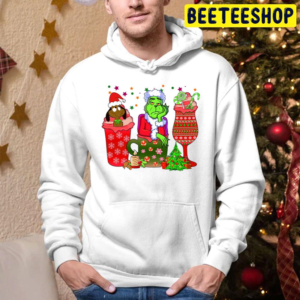 Max Dog And Grinch Coffee Drink Christmas Trending Unisex Hoodie Max Dog And Grinch Coffee Drink Christmas Trending Unisex Hoodie