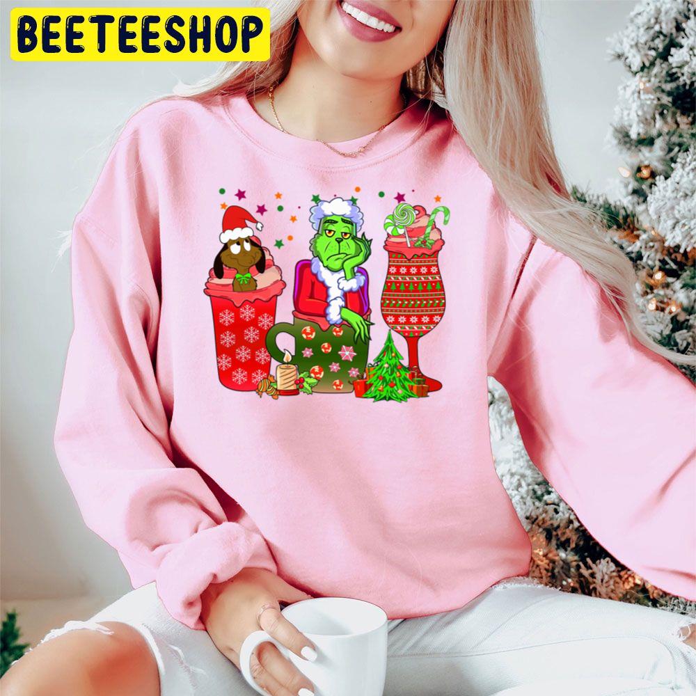 Max Dog And Grinch Coffee Drink Christmas Trending Unisex Hoodie Max Dog And Grinch Coffee Drink Christmas Trending Unisex Hoodie