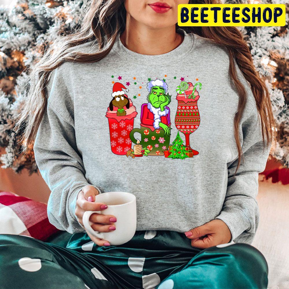 Max Dog And Grinch Coffee Drink Christmas Trending Unisex Hoodie Max Dog And Grinch Coffee Drink Christmas Trending Unisex Hoodie
