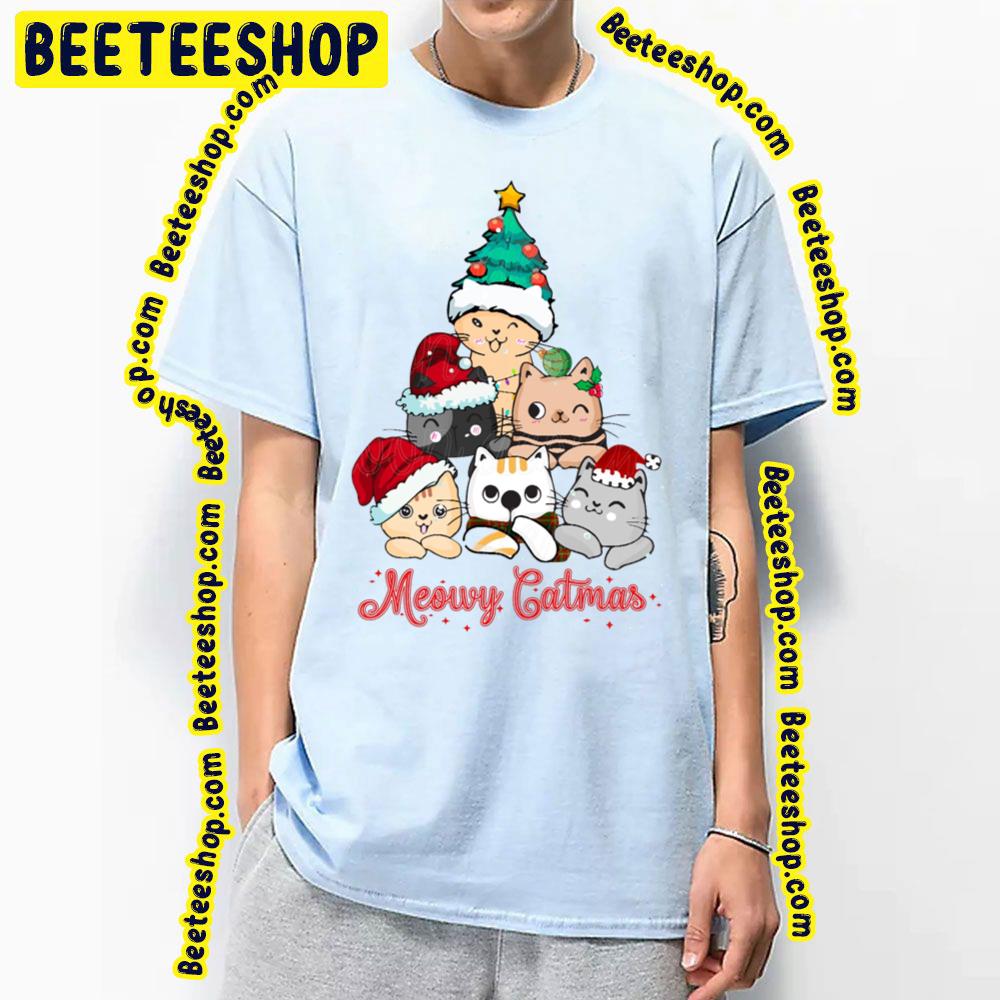 Meowy Catmas Christmas Tree Cat Lover Trending Unisex T-Shirt Meowy Catmas Christmas Tree Cat Lover Trending Unisex T-Shirt