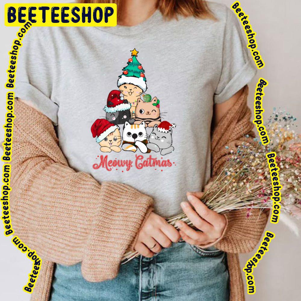 Meowy Catmas Christmas Tree Cat Lover Trending Unisex T-Shirt Meowy Catmas Christmas Tree Cat Lover Trending Unisex T-Shirt