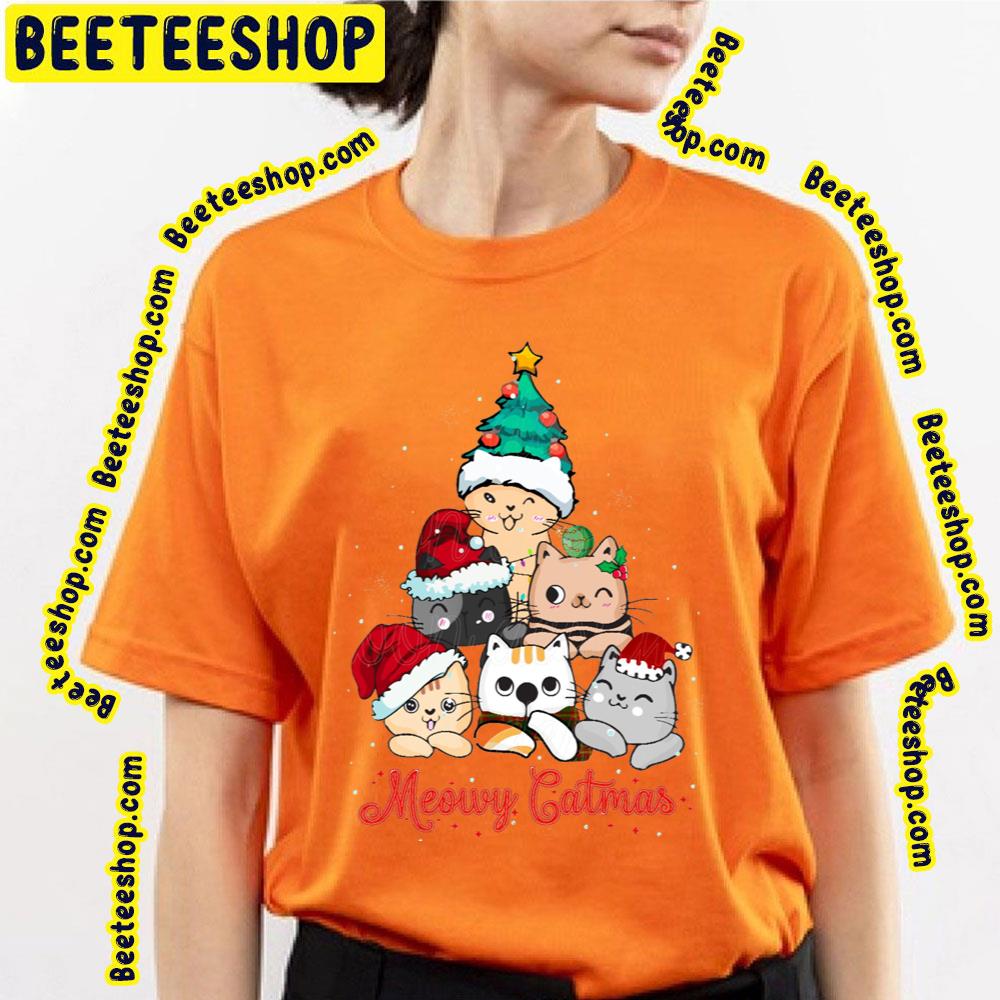 Meowy Catmas Christmas Tree Cat Lover Trending Unisex T-Shirt Meowy Catmas Christmas Tree Cat Lover Trending Unisex T-Shirt