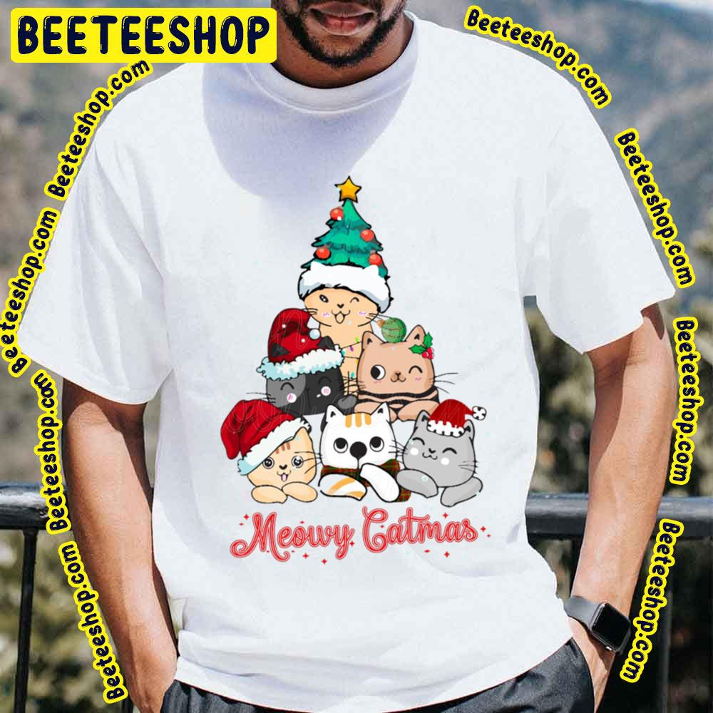 Meowy Catmas Christmas Tree Cat Lover Trending Unisex T-Shirt Meowy Catmas Christmas Tree Cat Lover Trending Unisex T-Shirt