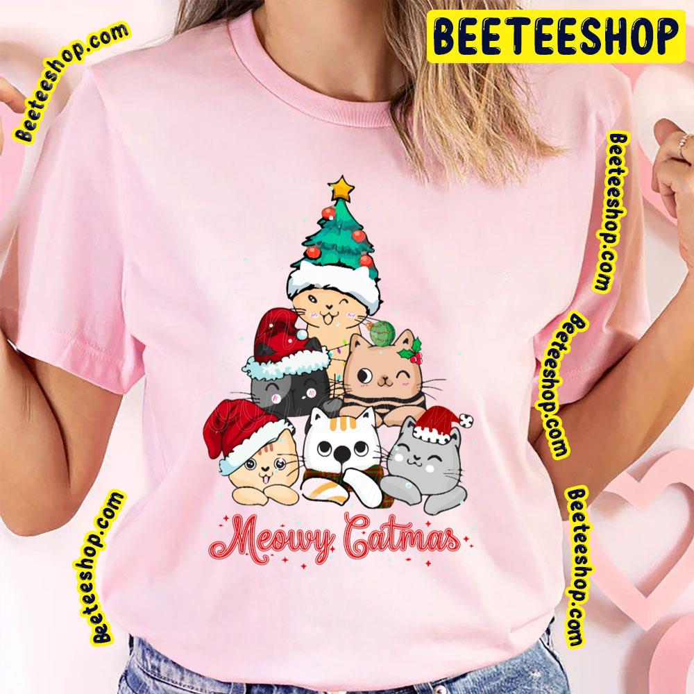 Meowy Catmas Christmas Tree Cat Lover Trending Unisex T-Shirt Meowy Catmas Christmas Tree Cat Lover Trending Unisex T-Shirt