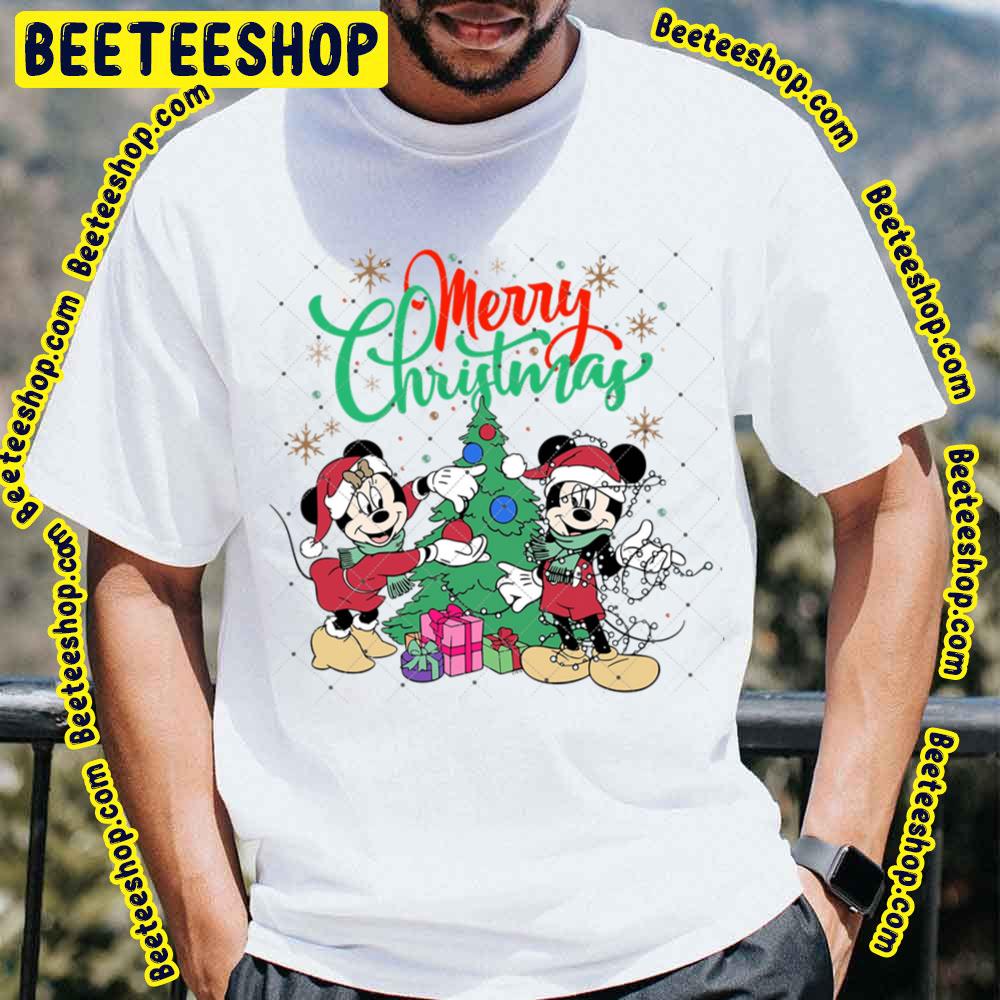 Merry Chrisrmas Mickey Minnie Trending Unisex T-Shirt Merry Chrisrmas Mickey Minnie Trending Unisex T-Shirt