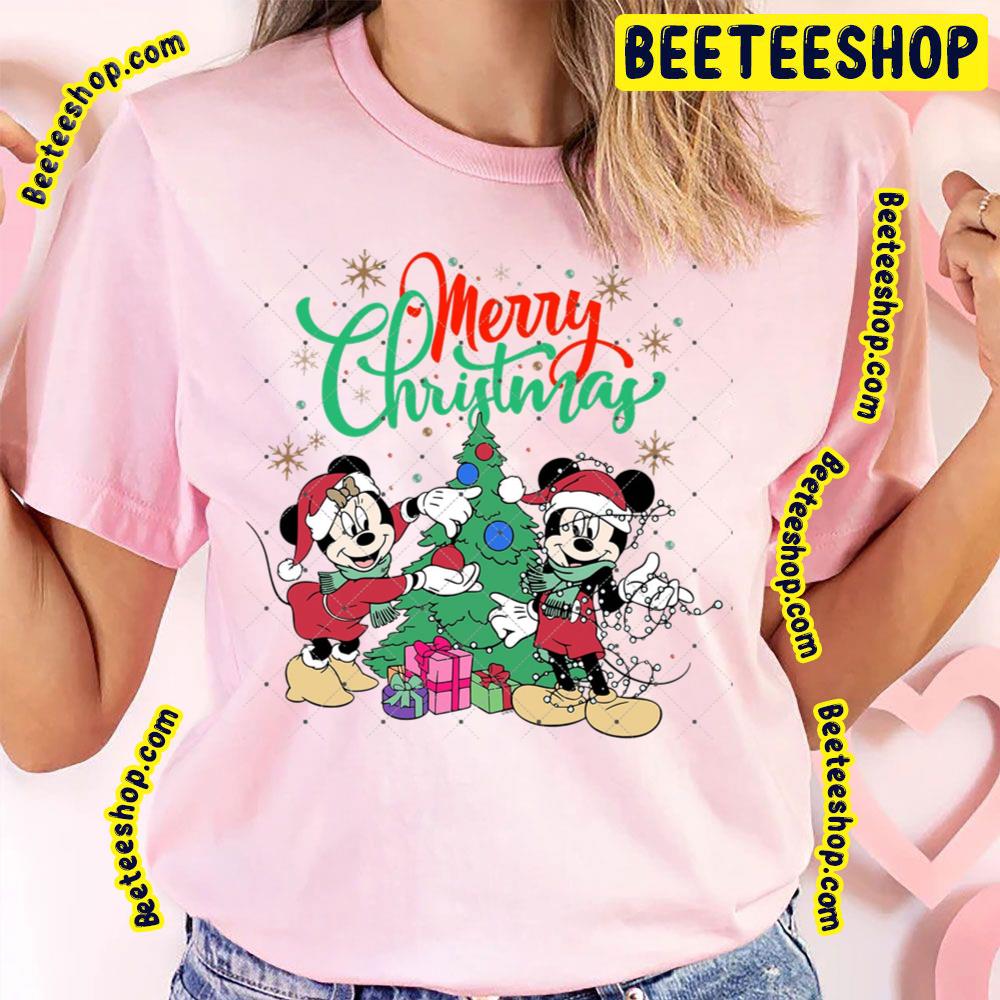 Merry Chrisrmas Mickey Minnie Trending Unisex T-Shirt Merry Chrisrmas Mickey Minnie Trending Unisex T-Shirt