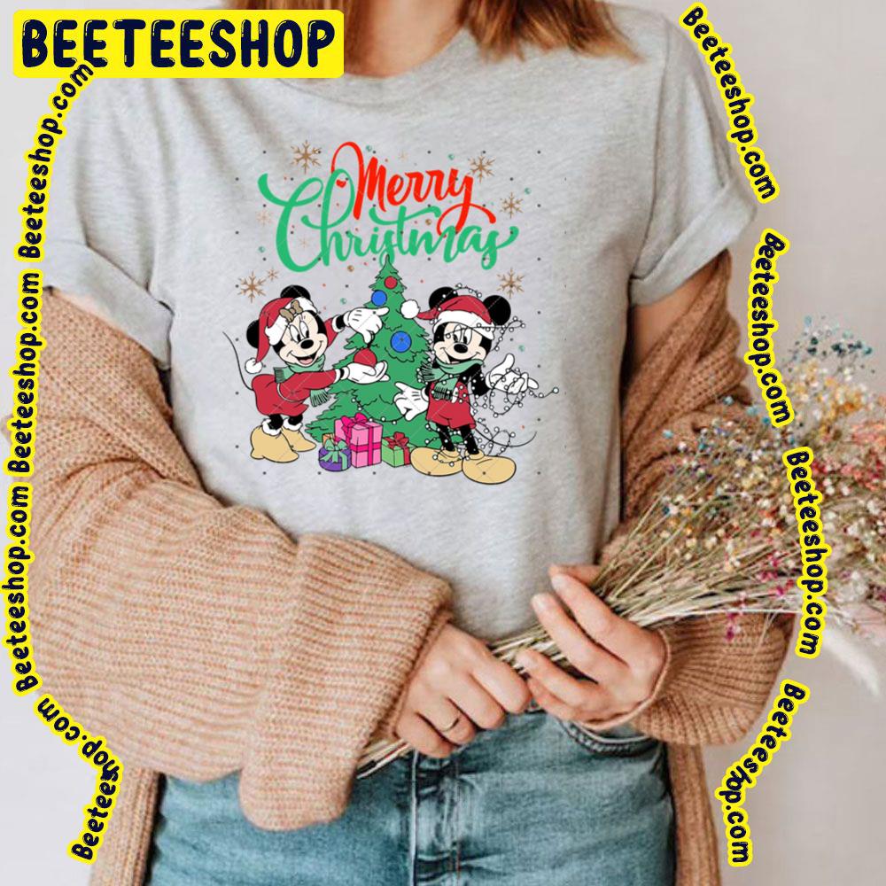 Merry Chrisrmas Mickey Minnie Trending Unisex T-Shirt Merry Chrisrmas Mickey Minnie Trending Unisex T-Shirt
