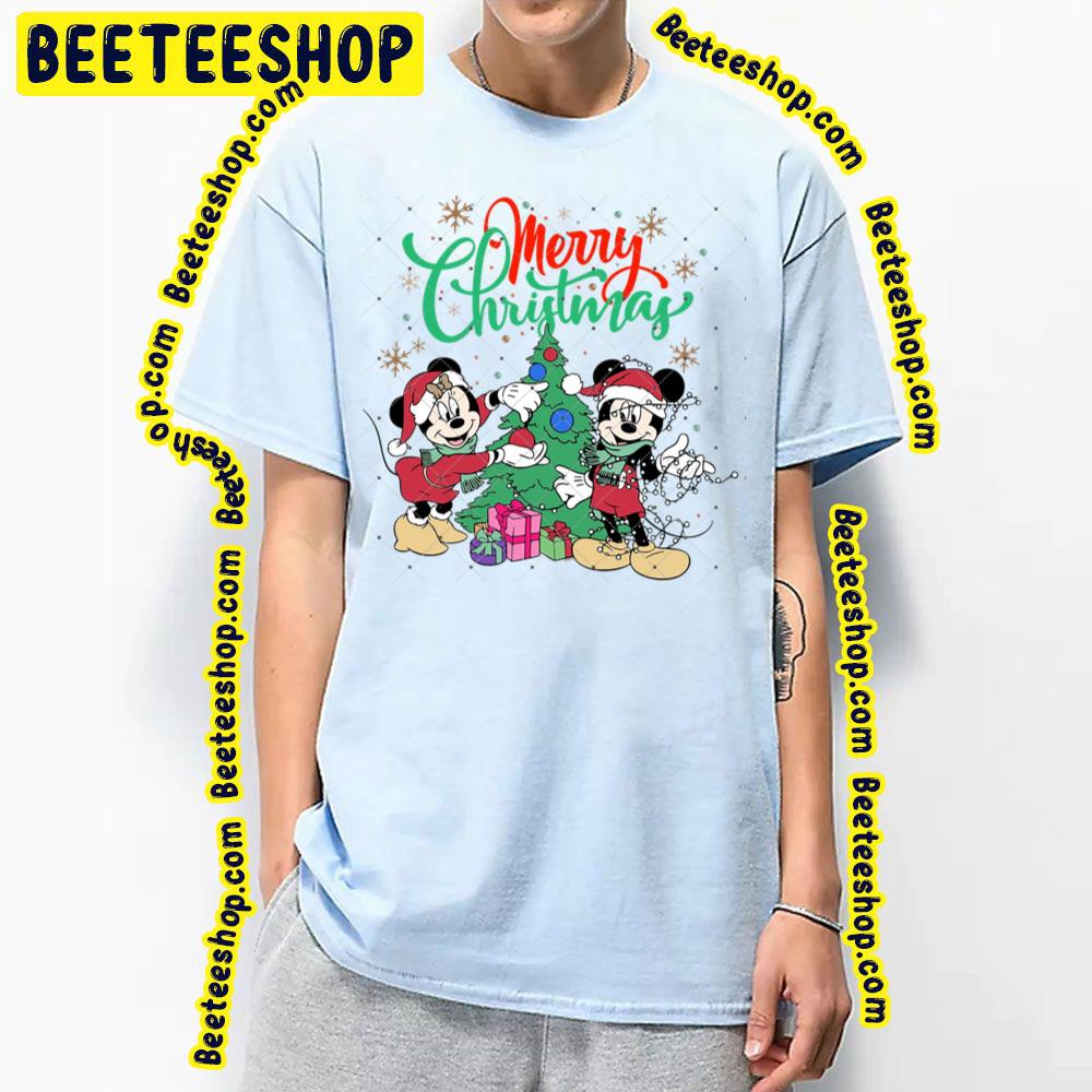 Merry Chrisrmas Mickey Minnie Trending Unisex T-Shirt Merry Chrisrmas Mickey Minnie Trending Unisex T-Shirt