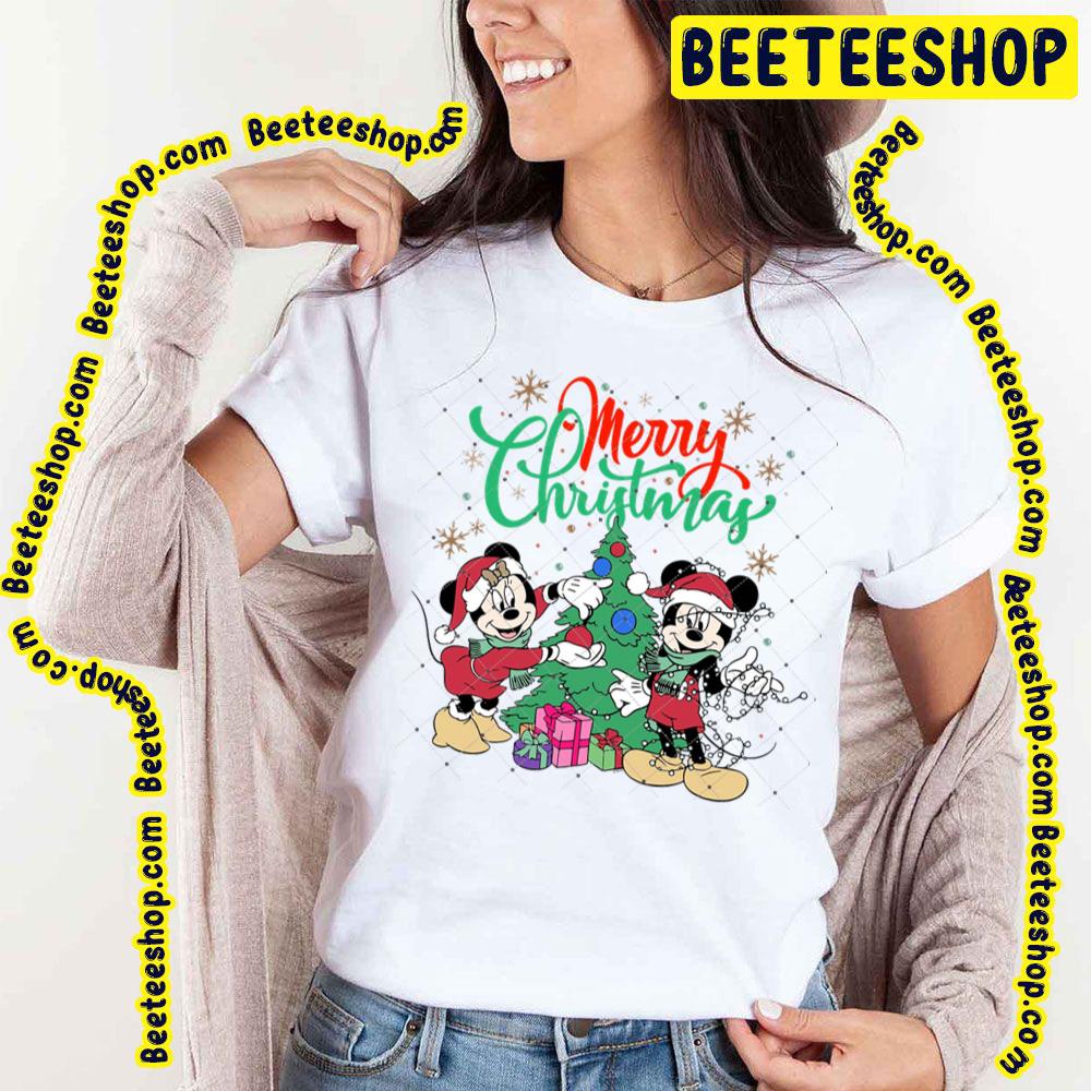 Merry Chrisrmas Mickey Minnie Trending Unisex T-Shirt Merry Chrisrmas Mickey Minnie Trending Unisex T-Shirt
