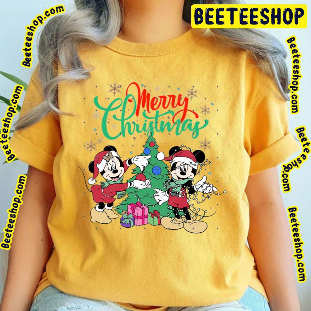 Merry Chrisrmas Mickey Minnie Trending Unisex T-Shirt Merry Chrisrmas Mickey Minnie Trending Unisex T-Shirt
