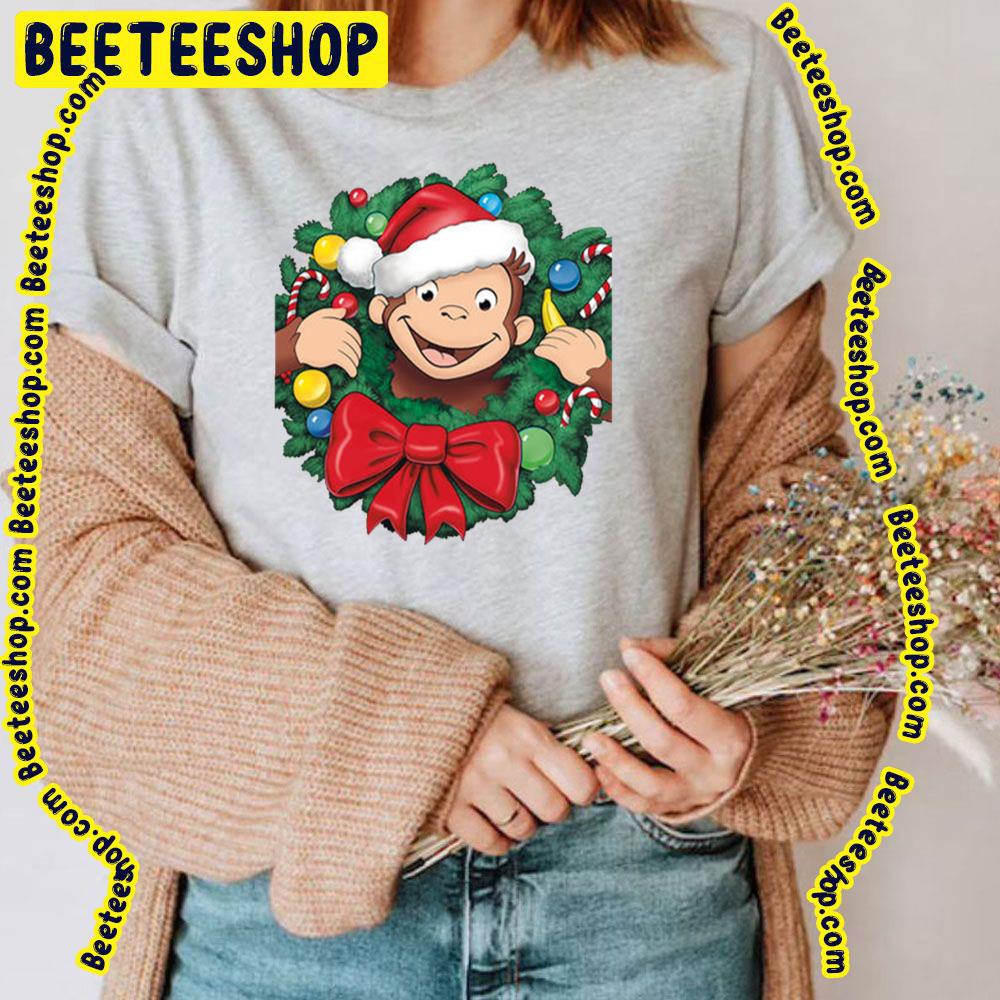 Merry Christmas Curious George A Very Monkey Christmas (2009) Trending Unisex Shirt Merry Christmas Curious George A Very Monkey Christmas (2009) Trending Unisex Shirt