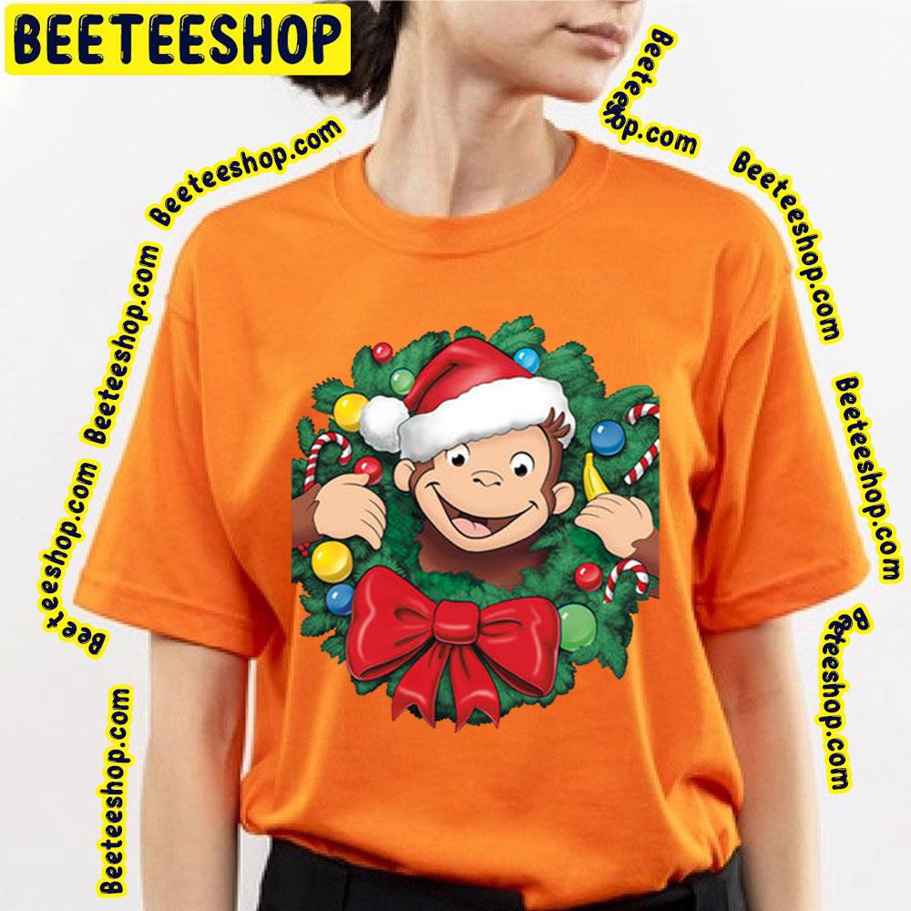 Merry Christmas Curious George A Very Monkey Christmas (2009) Trending Unisex Shirt Merry Christmas Curious George A Very Monkey Christmas (2009) Trending Unisex Shirt