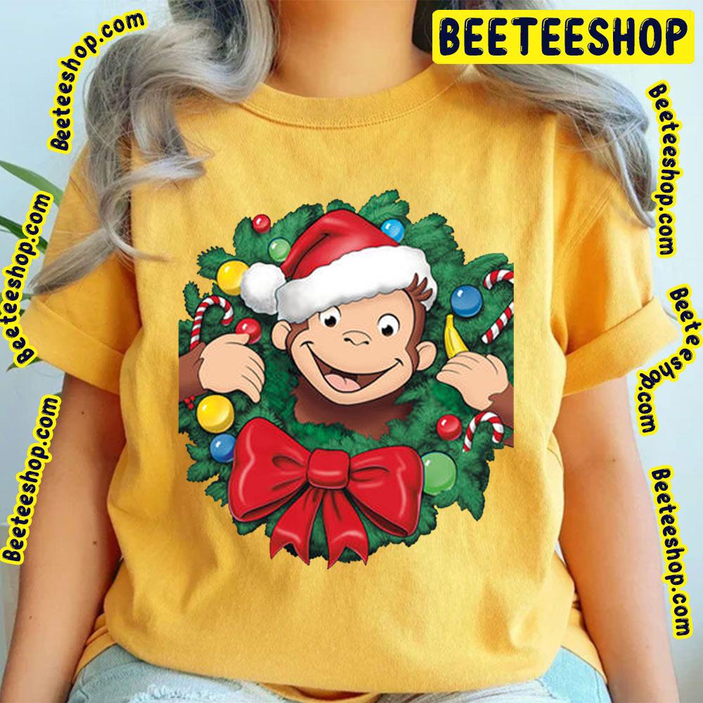 Merry Christmas Curious George A Very Monkey Christmas (2009) Trending Unisex Shirt Merry Christmas Curious George A Very Monkey Christmas (2009) Trending Unisex Shirt